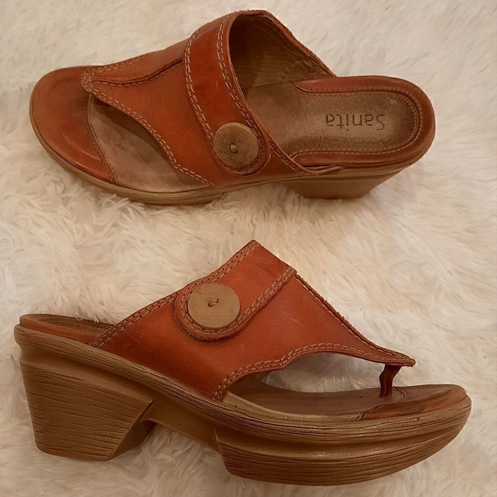 Garnet Hill Sanita Clog Sandal Leather